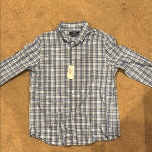 Vineyard Vines Blue Plaid Men's Shirt - NEW WITH TAGS